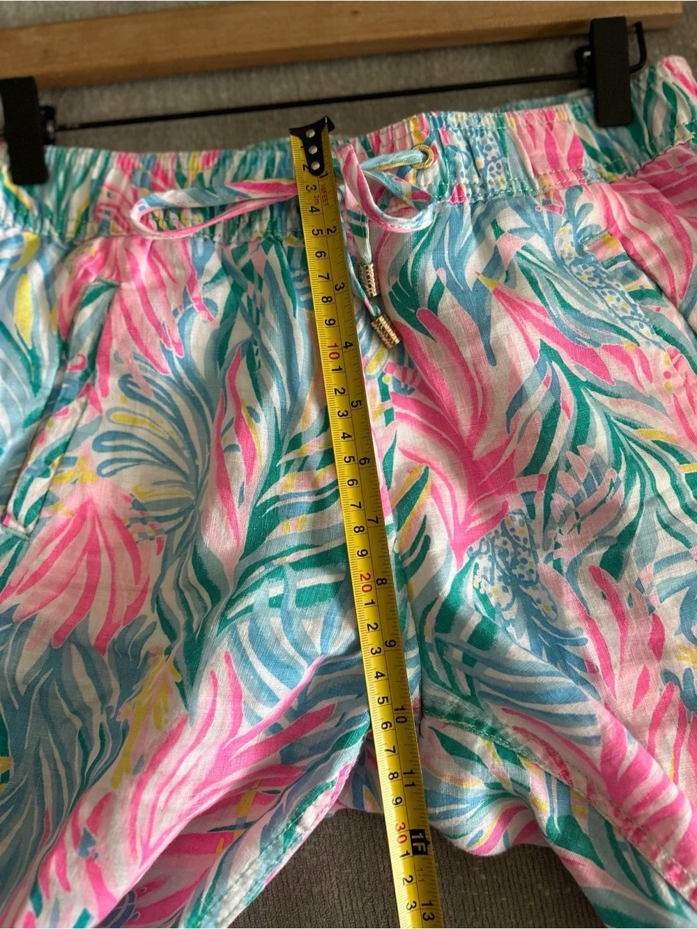 Lily Pulitzer Linen Shorts Bermudas Size Xs Pull On Tropical